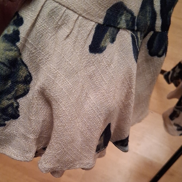 Free People Floral Wrap Romper - Navy and Cream - Picture 5 of 11